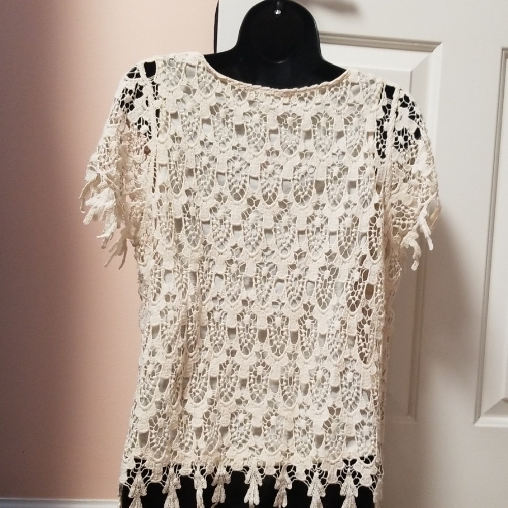Miss Me Women's Lace Overlay Top - Picture 6 of 6